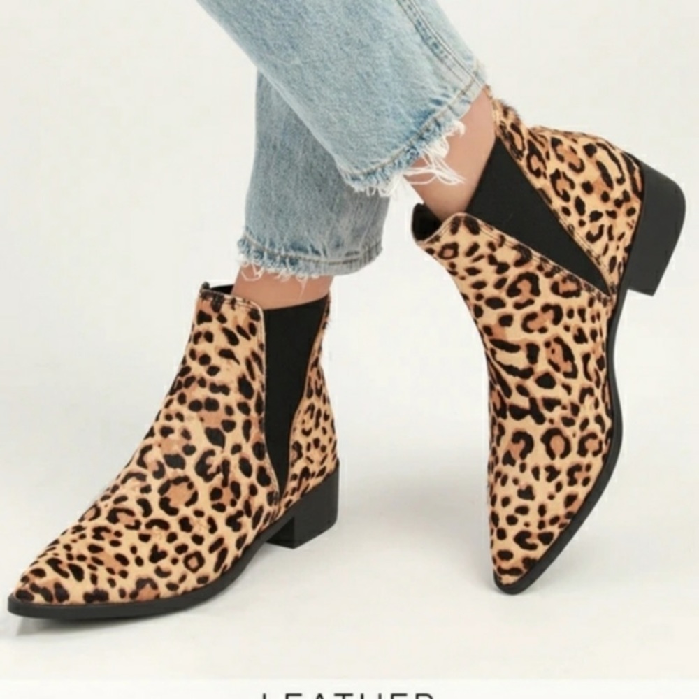 Steve Madden Jerry leopard print chelsea bootie
